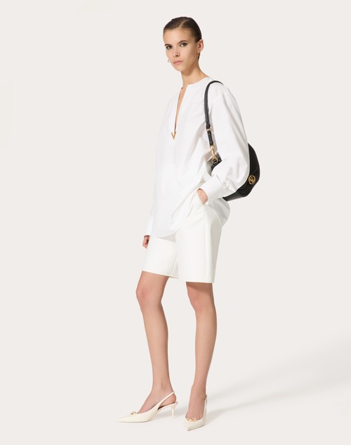 Red Valentino BERMUDA IN LIGHT DOUBLE SPLITTABLE GABARDINE Outlet