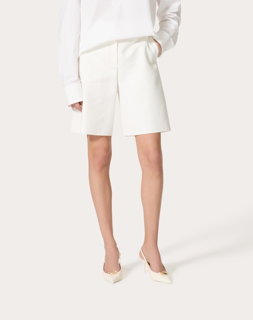 Red Valentino BERMUDA IN LIGHT DOUBLE SPLITTABLE GABARDINE Outlet