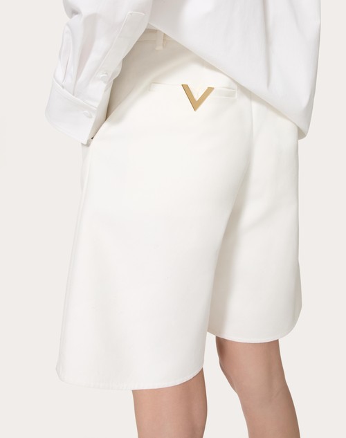 Red Valentino BERMUDA IN LIGHT DOUBLE SPLITTABLE GABARDINE Outlet