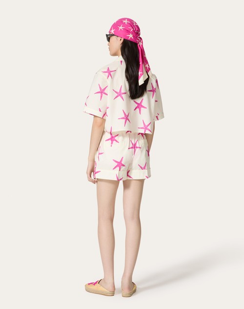 Red Valentino SHORTS IN POPELINE STARFISH Saldi