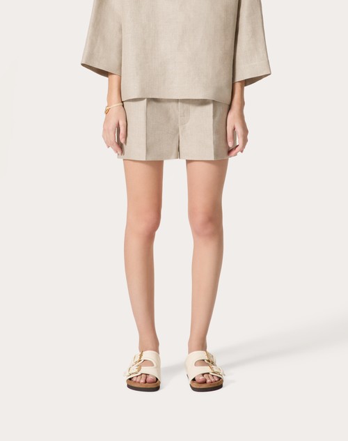 Red Valentino BERMUDA IN TELA LINO Nuova