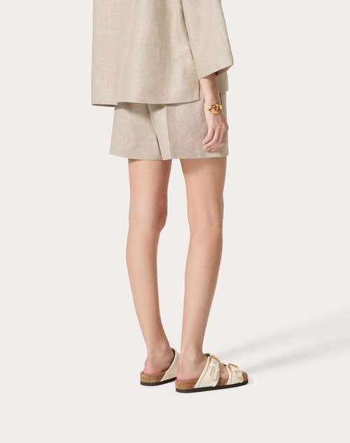 Red Valentino BERMUDA IN TELA LINO Nuova