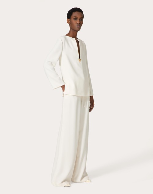 Red Valentino PANTALONI IN CADY COUTURE Moda