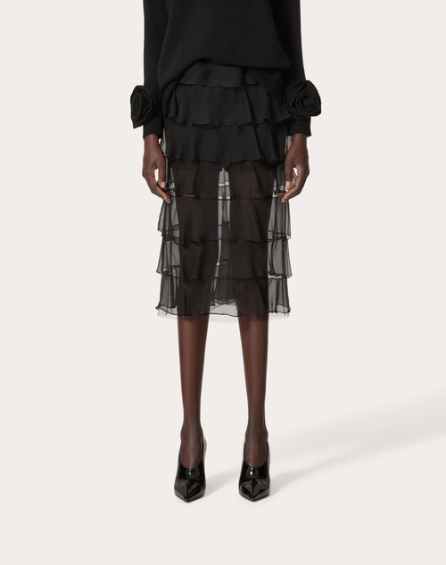 Red Valentino GONNA IN CHIFFON Qualità