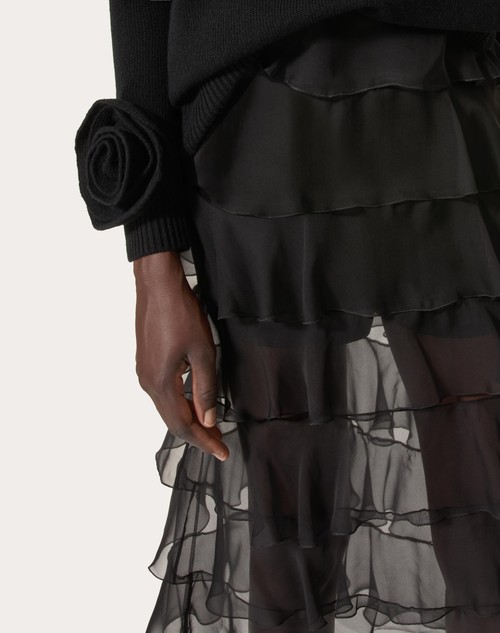 Red Valentino GONNA IN CHIFFON Qualità