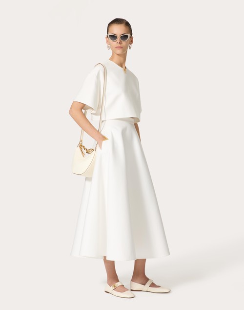 Red Valentino GONNA MIDI IN LIGHT DOUBLE SPLITTABLE GABARDINE Negozi Online