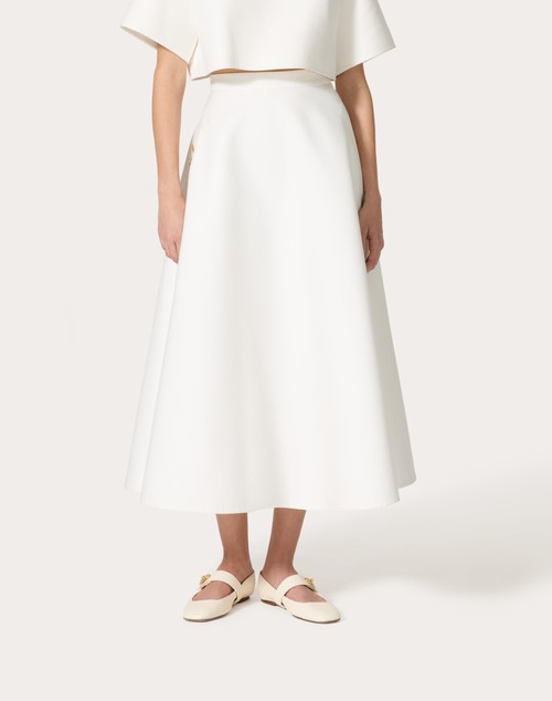 Red Valentino GONNA MIDI IN LIGHT DOUBLE SPLITTABLE GABARDINE Negozi Online