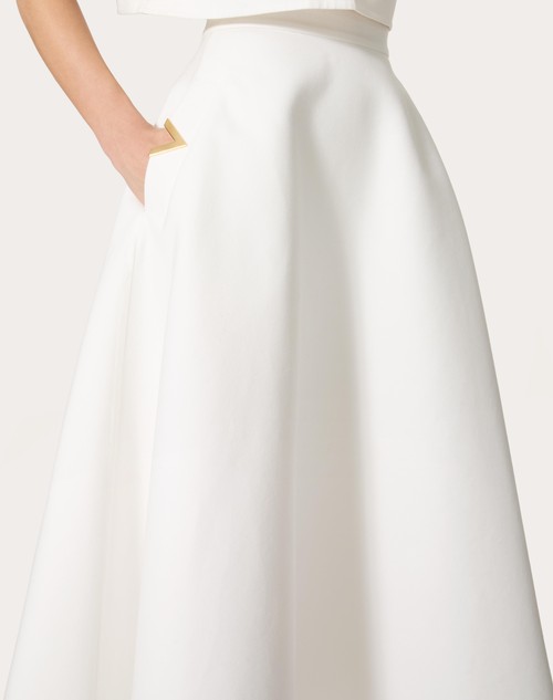 Red Valentino GONNA MIDI IN LIGHT DOUBLE SPLITTABLE GABARDINE Negozi Online