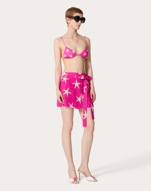 Red Valentino GONNA IN CREPE DE CHINE STARFISH Consegna Veloce