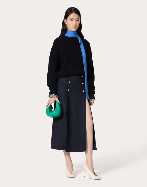 Red Valentino GONNA MIDI IN CREPE COUTURE Fino Al -60%