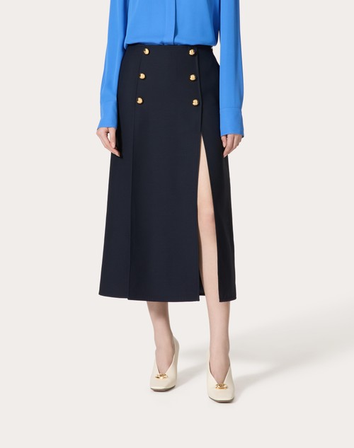 Red Valentino GONNA MIDI IN CREPE COUTURE Fino Al -60%