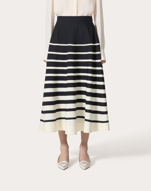Red Valentino GONNA MIDI IN CREPE COUTURE VALENTINO ROOMVIEW Affare Del Giorno