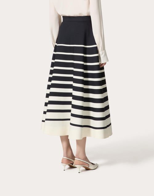 Red Valentino GONNA MIDI IN CREPE COUTURE VALENTINO ROOMVIEW Affare Del Giorno