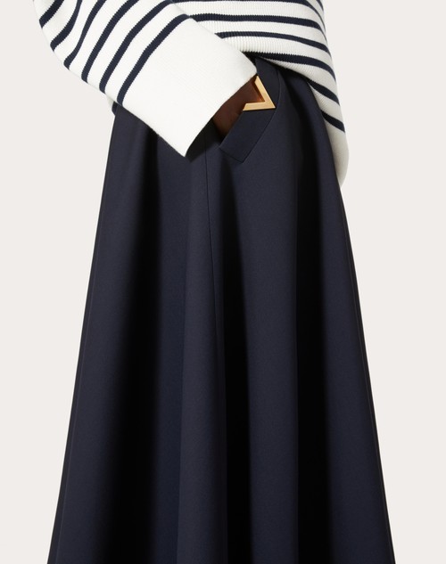 Red Valentino GONNA MIDI IN CREPE COUTURE Sottocosto