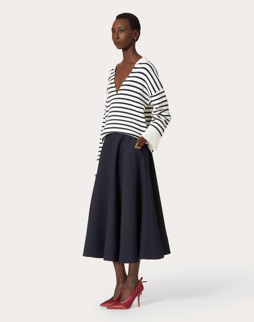 Red Valentino GONNA MIDI IN CREPE COUTURE Novità