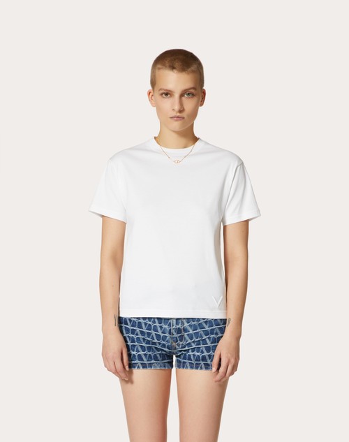 Red Valentino T-SHIRT IN JERSEY COTTON Saldi