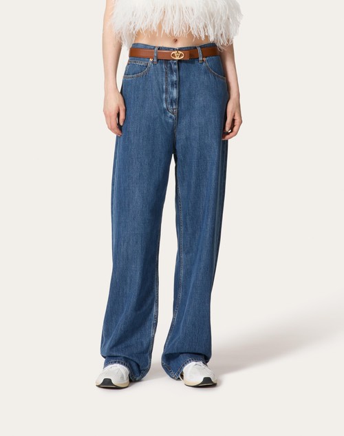 Red Valentino PANTALONI IN DENIM BLU MEDIO I Più Venduti