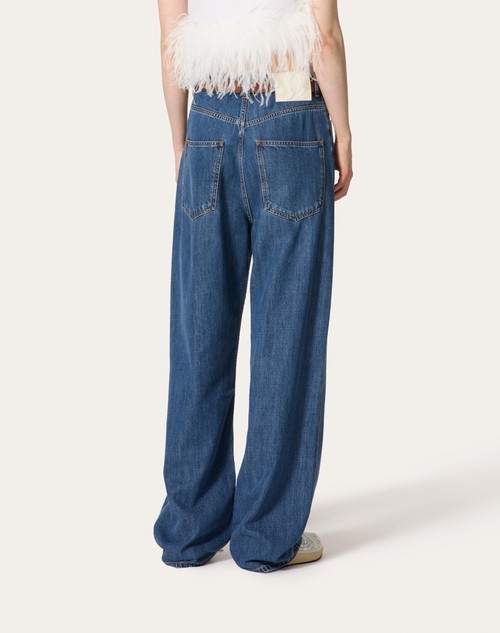 Red Valentino PANTALONI IN DENIM BLU MEDIO I Più Venduti