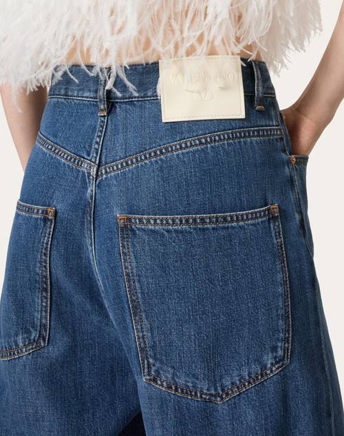 Red Valentino PANTALONI IN DENIM BLU MEDIO I Più Venduti