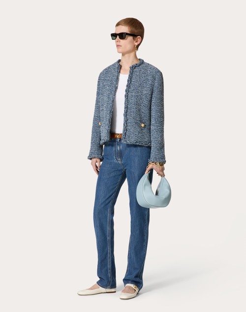 Red Valentino PANTALONI IN DENIM BLU MEDIO Vendite Flash