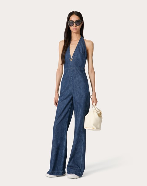 Red Valentino TUTA IN CHAMBRAY DENIM Negozio