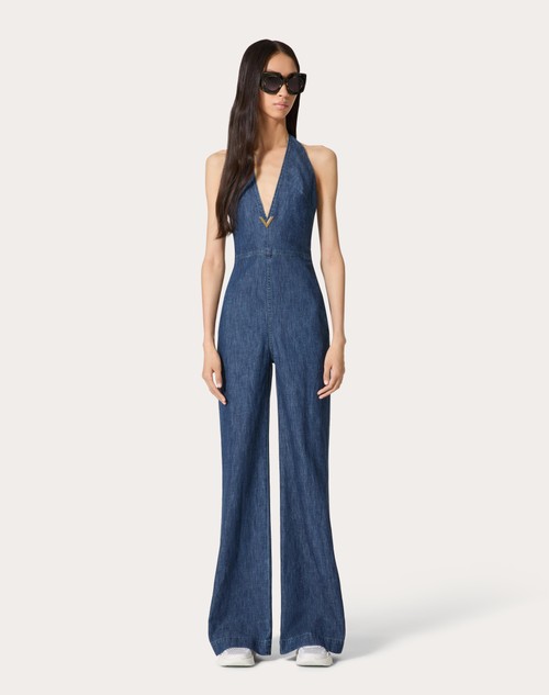 Red Valentino TUTA IN CHAMBRAY DENIM Negozio