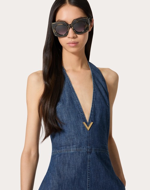 Red Valentino TUTA IN CHAMBRAY DENIM Negozio