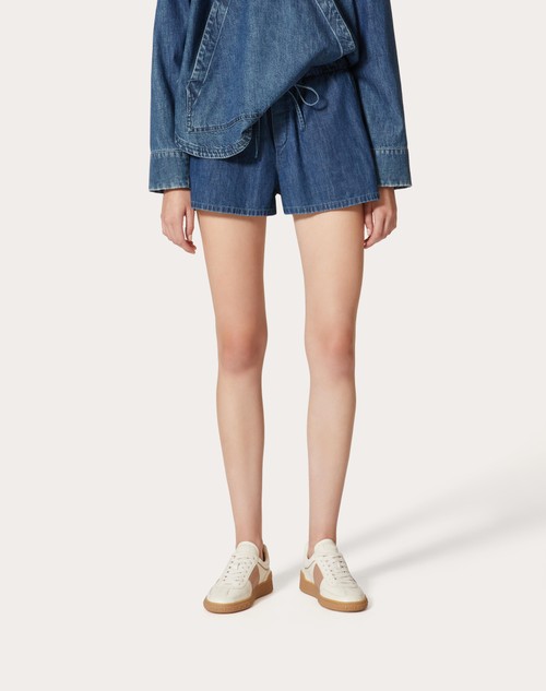 Red Valentino SHORTS IN CHAMBRAY DENIM 2025
