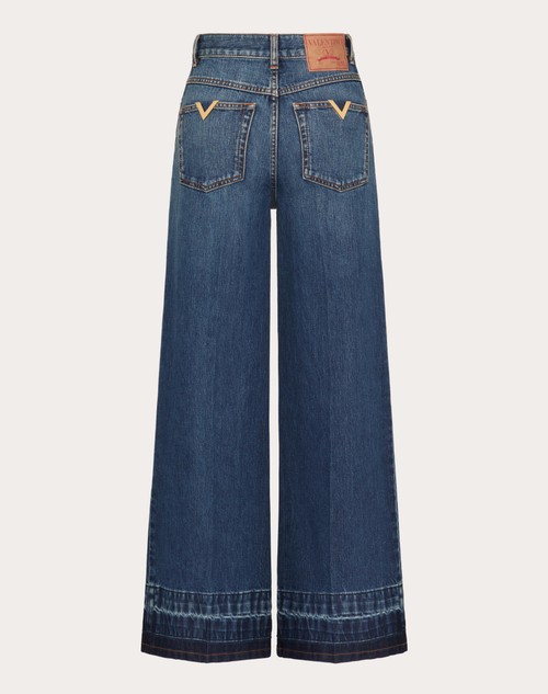 Red Valentino JEANS IN BLUE WASHED DENIM Italia