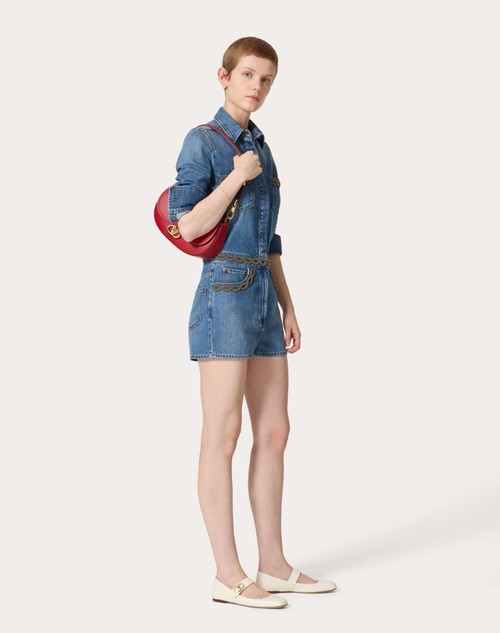Red Valentino TUTA IN DENIM BLU MEDIO RICAMATA 2025
