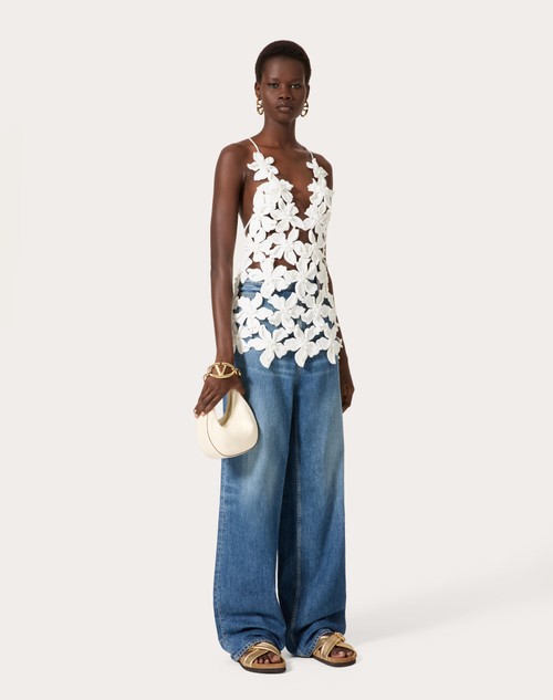 Red Valentino PANTALONI IN MEDIUM BLUE DENIM Qualità