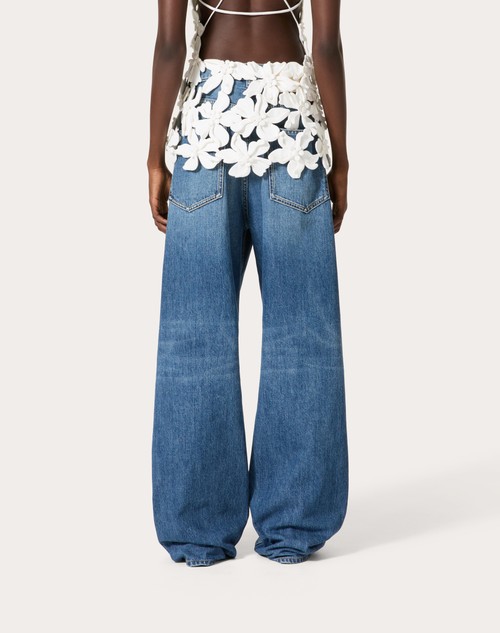 Red Valentino PANTALONI IN MEDIUM BLUE DENIM Qualità