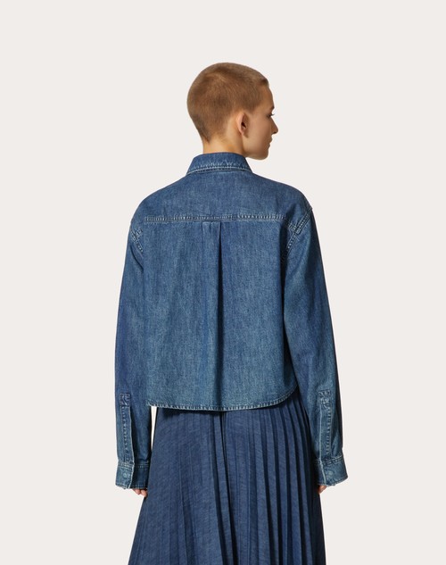 Red Valentino CAMICIA IN CHAMBRAY DENIM Vendita