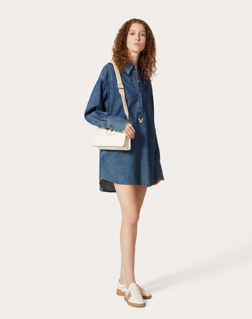Red Valentino ABITO IN CHAMBRAY DENIM Promozione