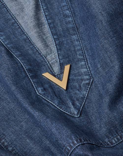 Red Valentino KAFTANO IN CHAMBRAY DENIM Qualità Garantita