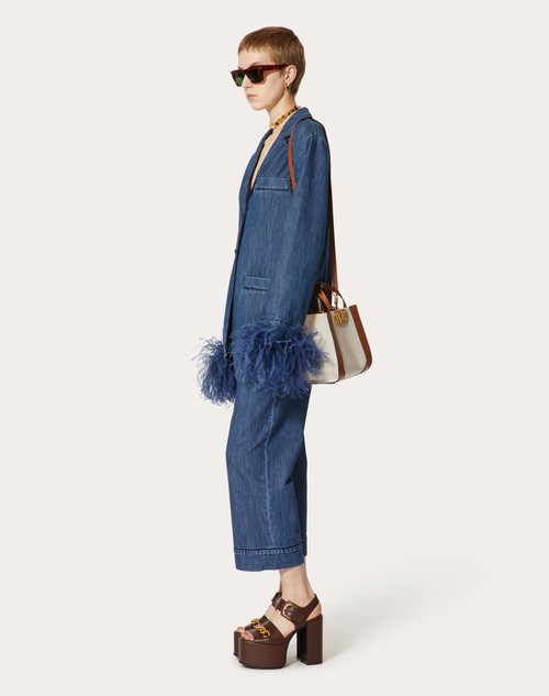 Red Valentino PANTALONE IN CHAMBRAY DENIM Acquista Ora
