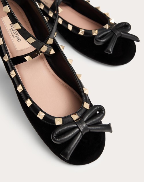 Red Valentino BALLERINA ROCKSTUD IN VELLUTO Sottocosto