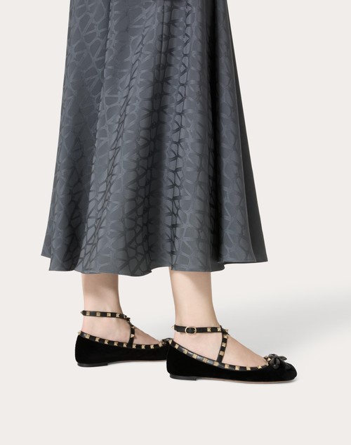 Red Valentino BALLERINA ROCKSTUD IN VELLUTO Convenienza