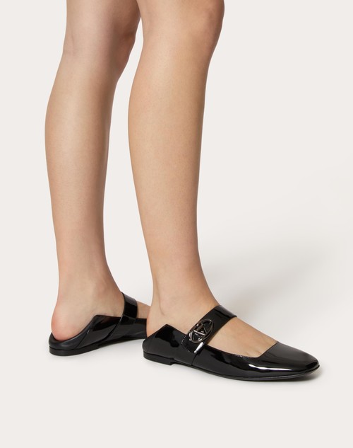 Red Valentino BALLERINA MARY-JANE VLOGO LOCKER IN VERNICE Novità