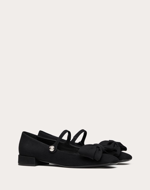 Red Valentino BALLERINA MARY-JANE VALENTINO GARAVANI BOWJANE IN TESSUTO CREPE 20MM Sconto