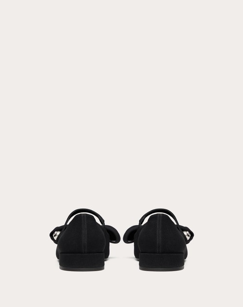 Red Valentino BALLERINA MARY-JANE VALENTINO GARAVANI BOWJANE IN TESSUTO CREPE 20MM Sconto