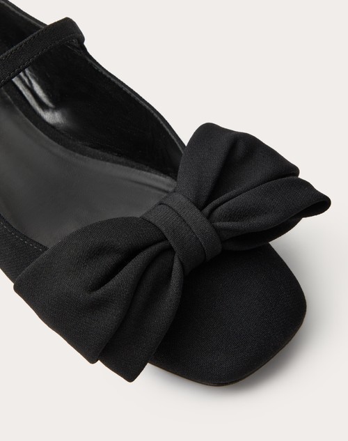 Red Valentino BALLERINA MARY-JANE VALENTINO GARAVANI BOWJANE IN TESSUTO CREPE 20MM Sconto