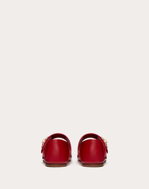 Red Valentino BALLERINA MARY-JANE VLOGO LOCKER IN NAPLACK Economico