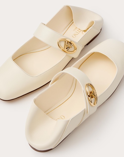 Red Valentino BALLERINA MARY-JANE VLOGO LOCKER IN VITELLO Online