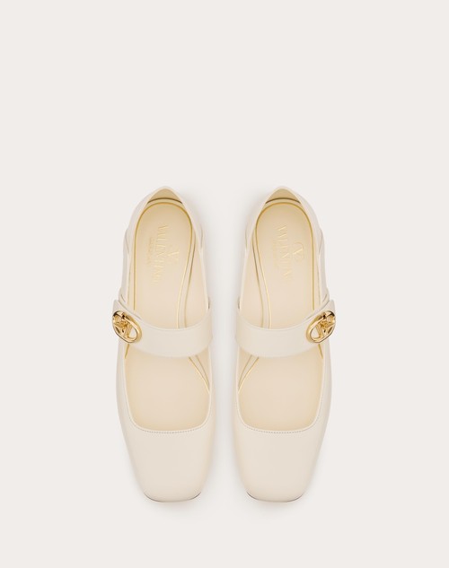 Red Valentino BALLERINA MARY-JANE VLOGO LOCKER IN VITELLO Outlet
