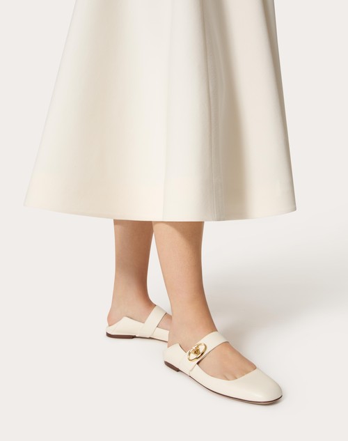 Red Valentino BALLERINA MARY-JANE VLOGO LOCKER IN VITELLO Outlet