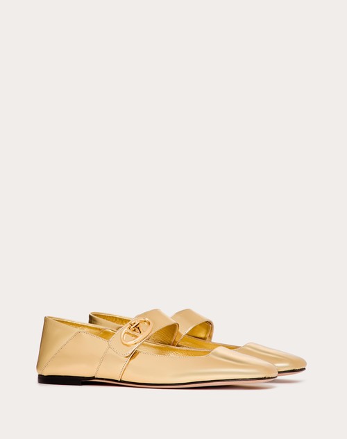 Red Valentino BALLERINA MARY-JANE VLOGO LOCKER IN VITELLO SPECCHIO Saldi