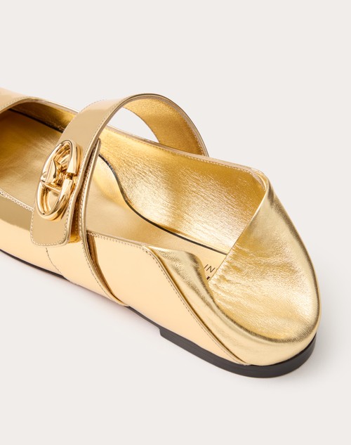 Red Valentino BALLERINA MARY-JANE VLOGO LOCKER IN VITELLO SPECCHIO Saldi