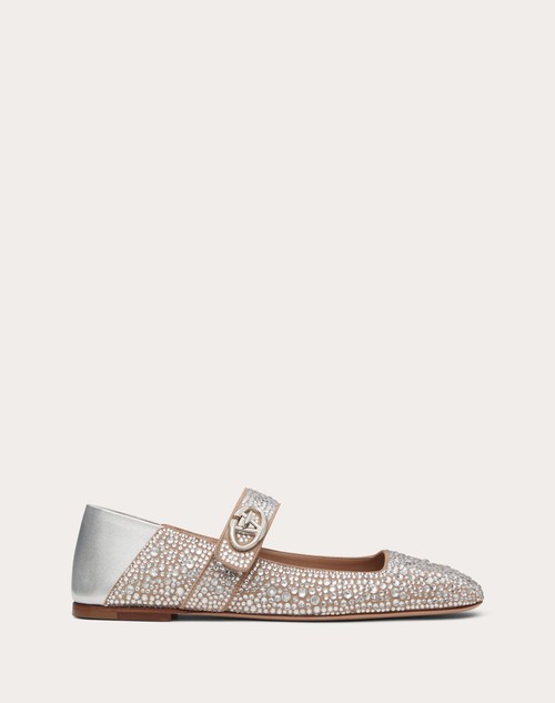 Red Valentino BALLERINA MARY-JANE VLOGO LOCKER CON CRISTALLI