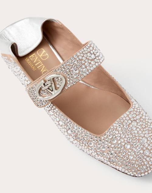 Red Valentino BALLERINA MARY-JANE VLOGO LOCKER CON CRISTALLI Offerte